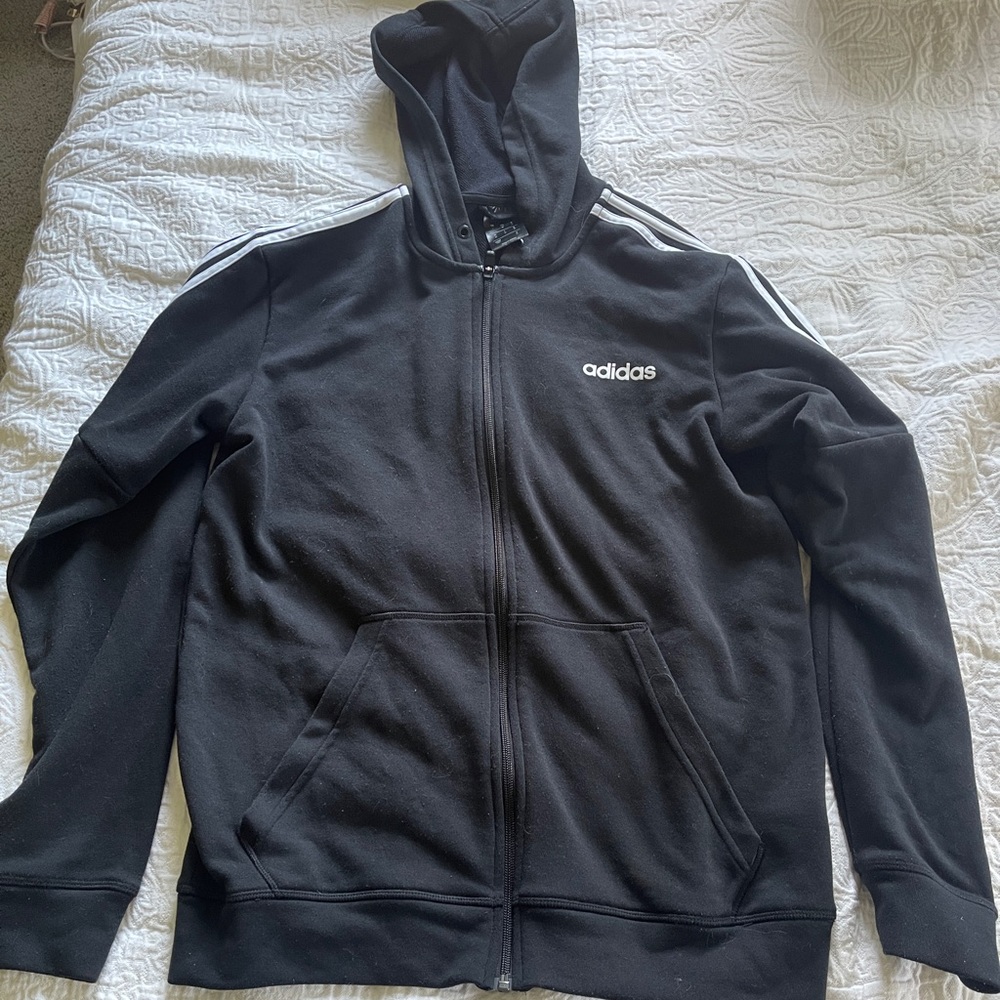 Adidas zip up hooded sweatshirt